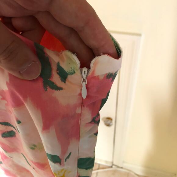 A New Day NWT Women's Corset Woven Mini A-Line Dress Pink Floral Size 16 - Picture 10 of 11